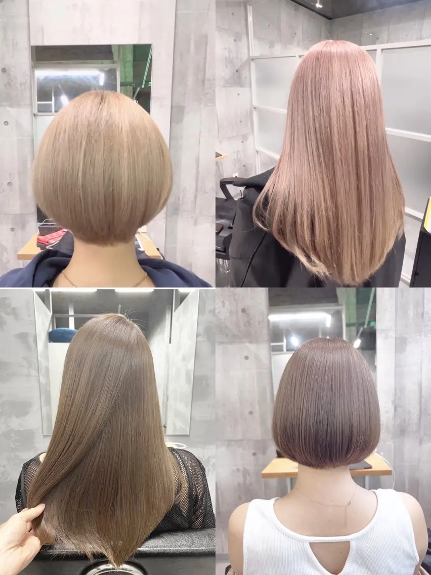 セミロング ヘアカラー newi ナカノのヘアスタイル