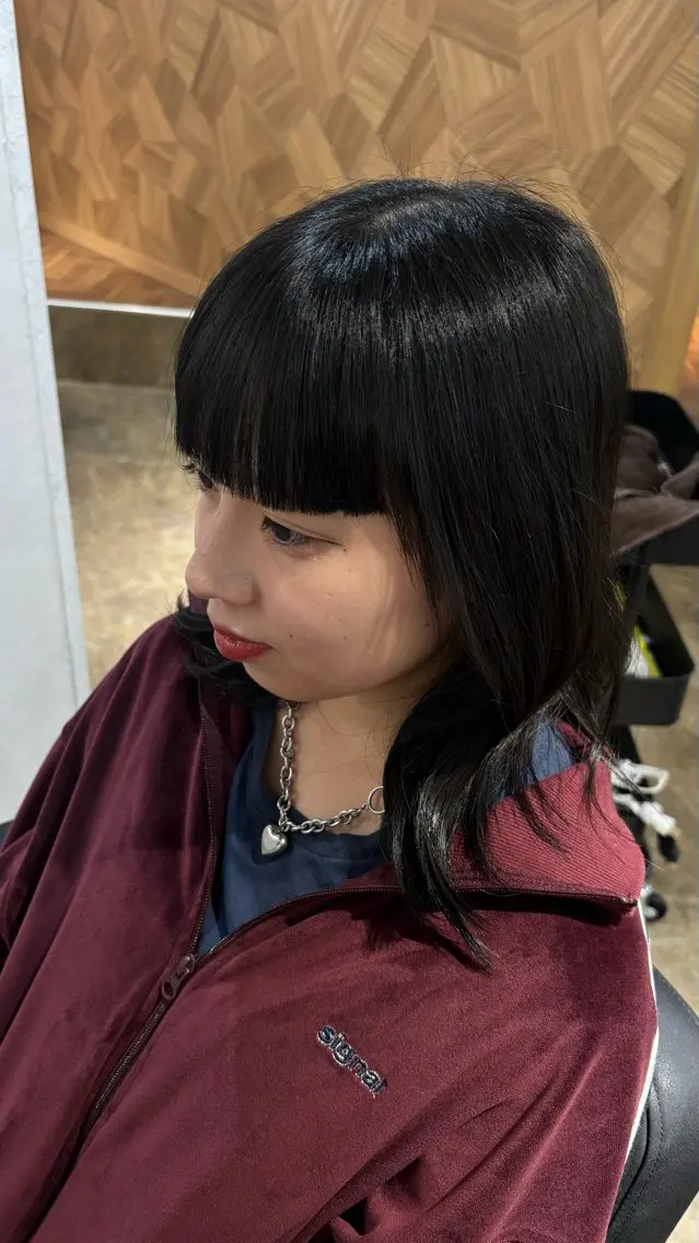 ミディアム カラー ボブ くびれヘア 韓国風ヘア ヘアカラー トリートメント miyon/ RINOA🇰🇷のヘアスタイル