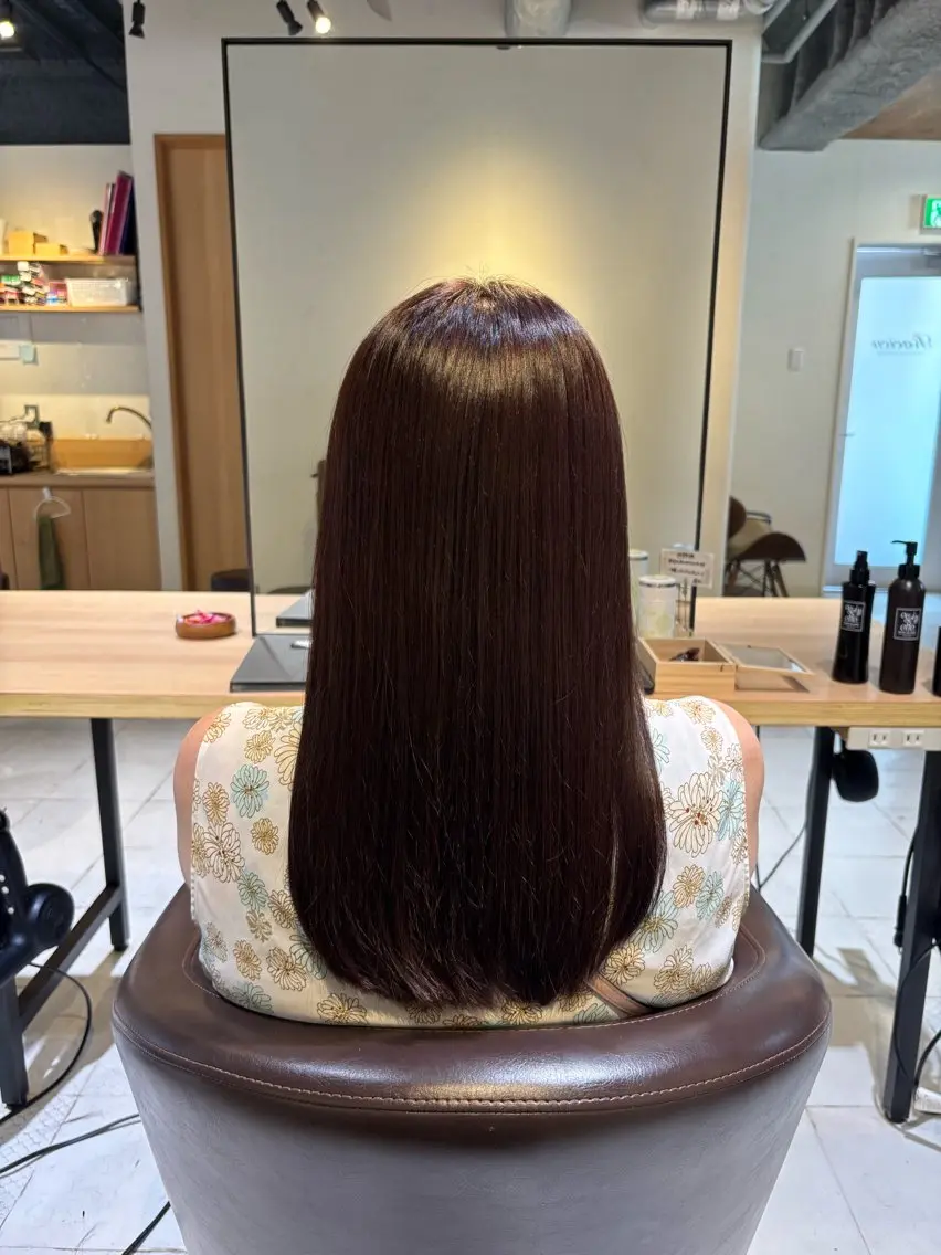 ロング 髪質改善 尾形 百花のヘアスタイル