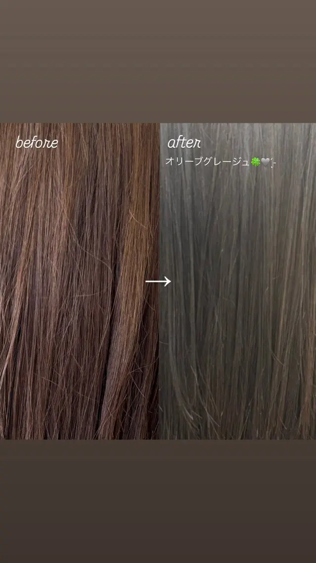 カラー 透明感カラー グレージュ オリーブグレージュ オリーブグレー 🦄カラーモデル 募集中🦄ちえみのヘアスタイル