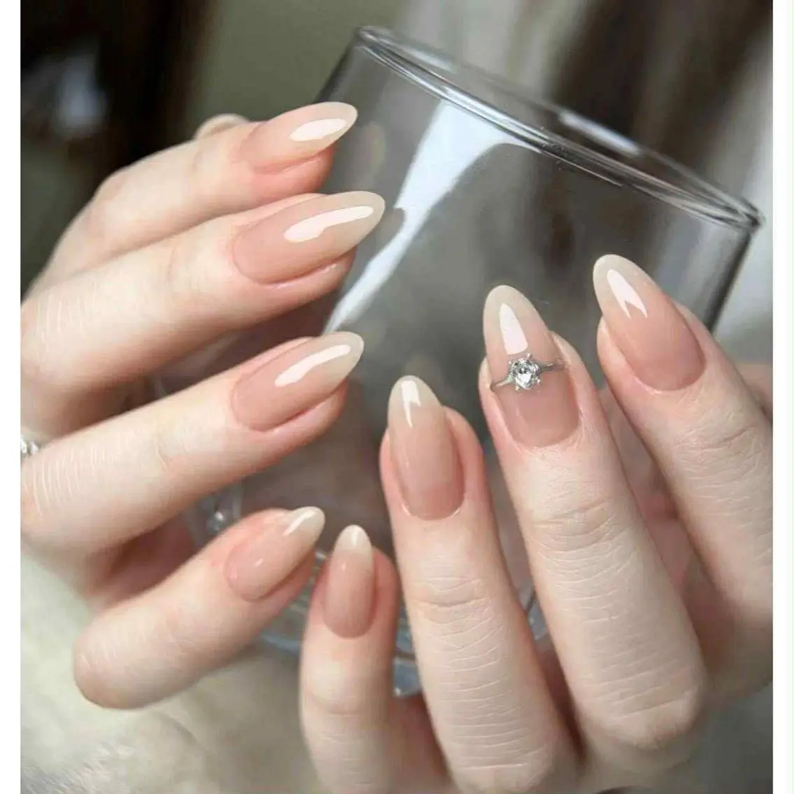 [自爪]ワンカラー　・　ラメ　・キラキラネイル💅の写真