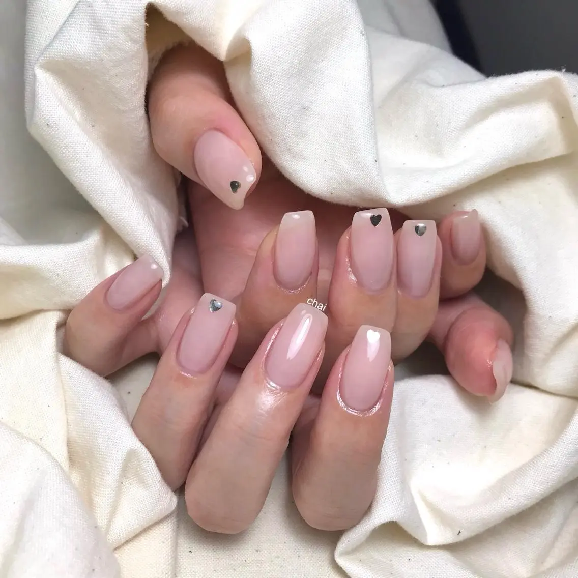 ネイル ハート ハンドネイル chai nail _ai📍鶴橋/桃谷のネイルデザイン