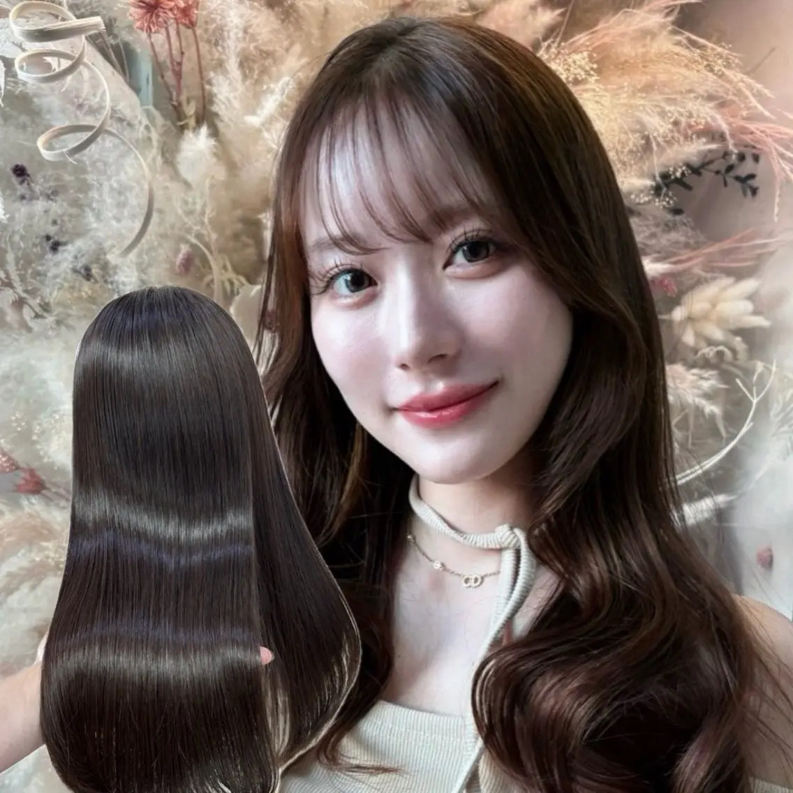 ロング カラー ヘアアレンジ ヘアカラー トリートメント 韓国/池袋ワンカラー 🖤kaede🖤のヘアスタイル