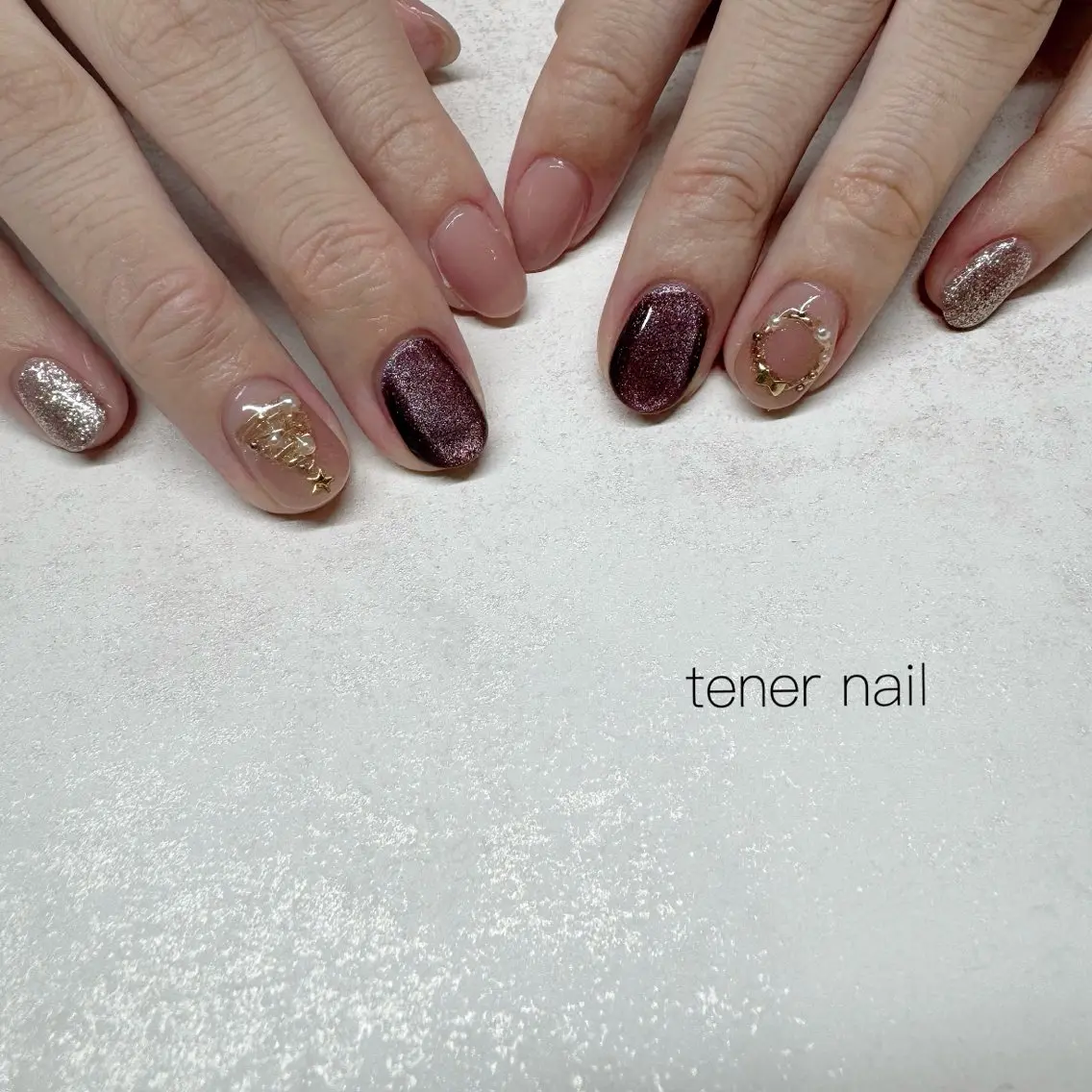 ネイル 冬ネイル クリスマス ハンドネイル テネルネイル tener nailのネイルデザイン