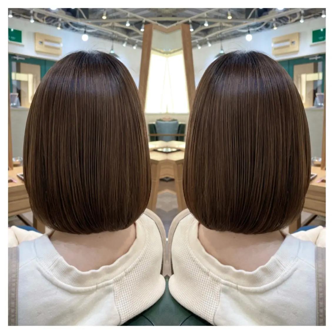 ミディアム カラー カット トリートメント 村山 茉衣のヘアスタイル