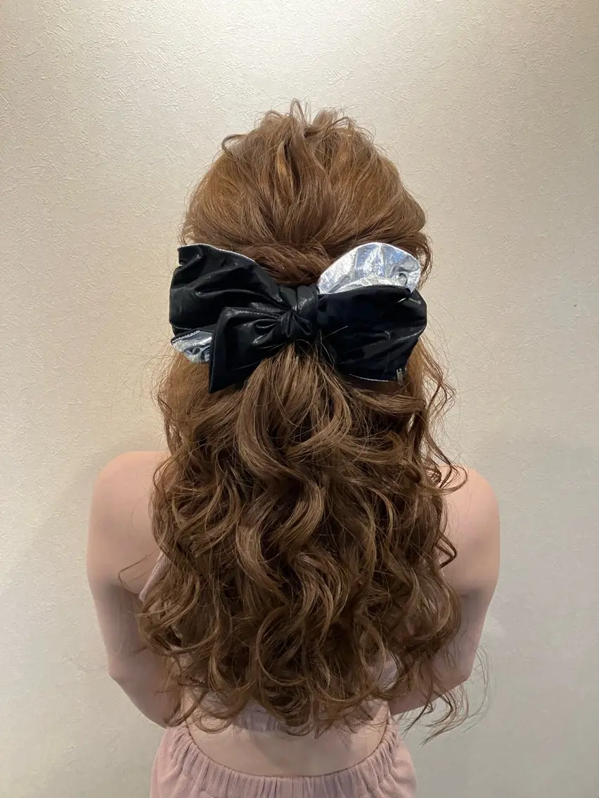 ヘアアレンジ ハーフアップ ヘアセット salon de Lulu天神/今泉のマツエク・マツパデザイン