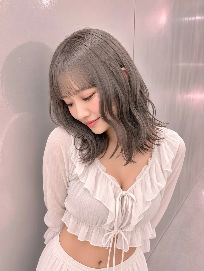 セミロング カラー カット ヘアカラー トリートメント 成城美容室 YOSHIMURAのヘアスタイル
