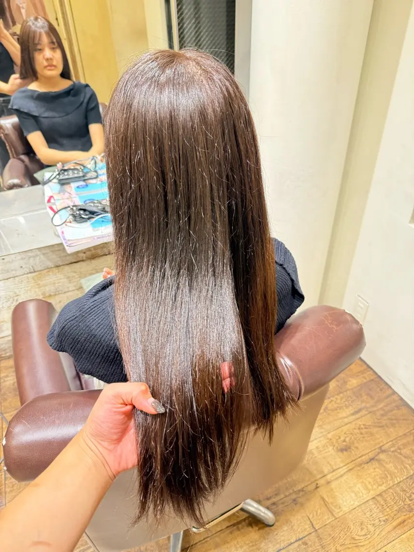 セミロング ヘアカラー トリートメント ヘッドスパ パーマ無料モデル様 募集中💖ゆりのヘアスタイル
