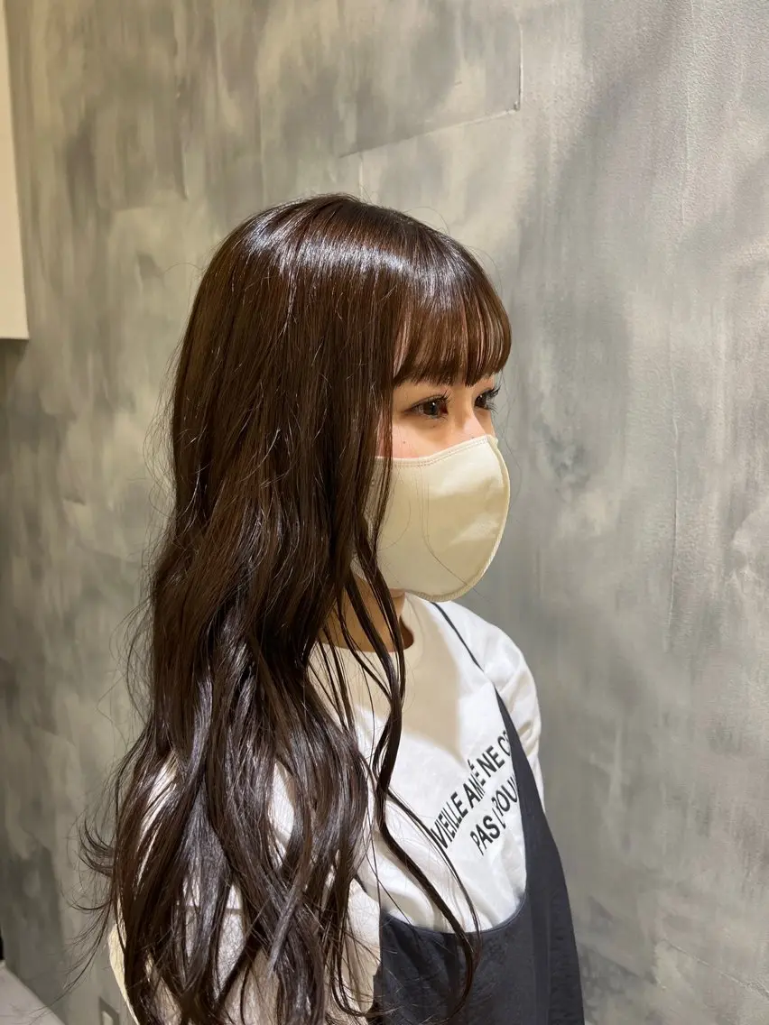 ロング カラー 透明感カラー ヘアカラー トリートメント 森川 好羽のヘアスタイル