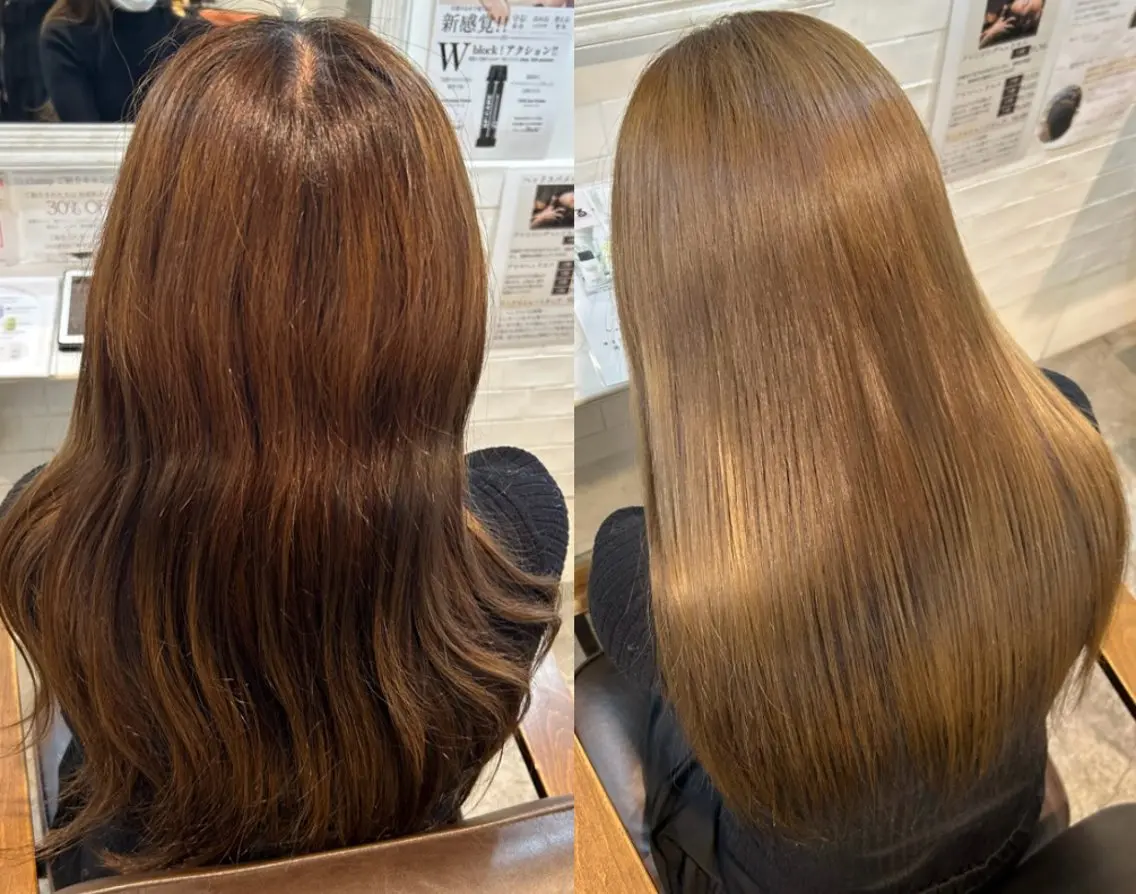 カラー 縮毛矯正 中島 花彩のヘアスタイル