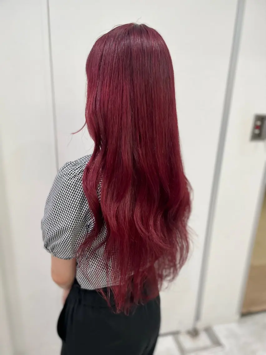 セミロング ヘアカラー 大人っぽ♡上品な暖色 ♡ブリーチなし♡のヘアスタイル