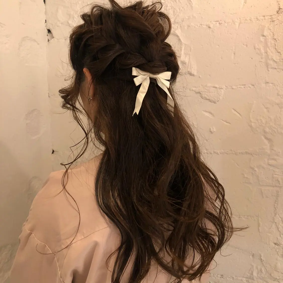 ロング ヘアアレンジ ハーフアップ ORIKA 美容室のヘアスタイル