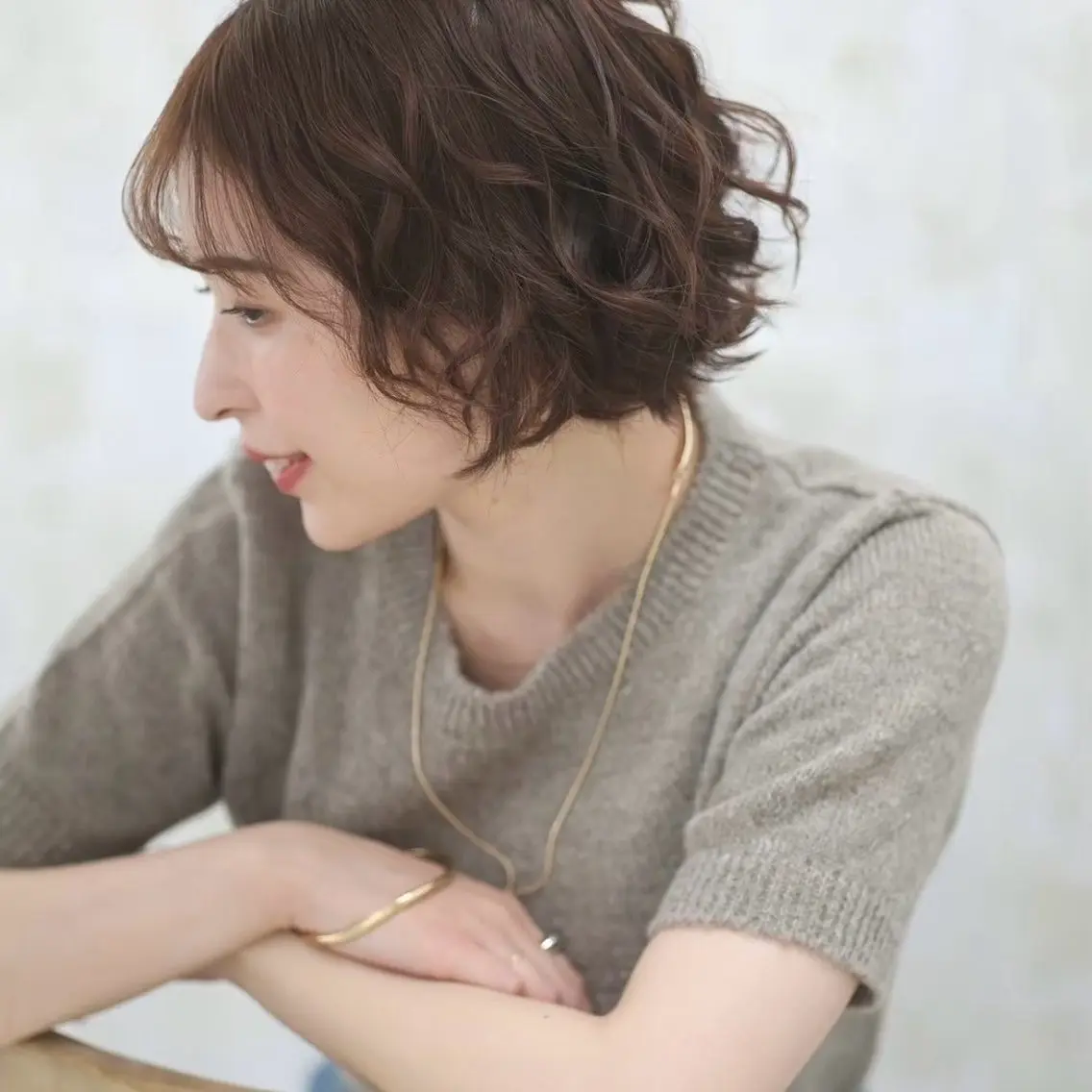 ミディアム ヘアカラー オオバヤシ マホのヘアスタイル