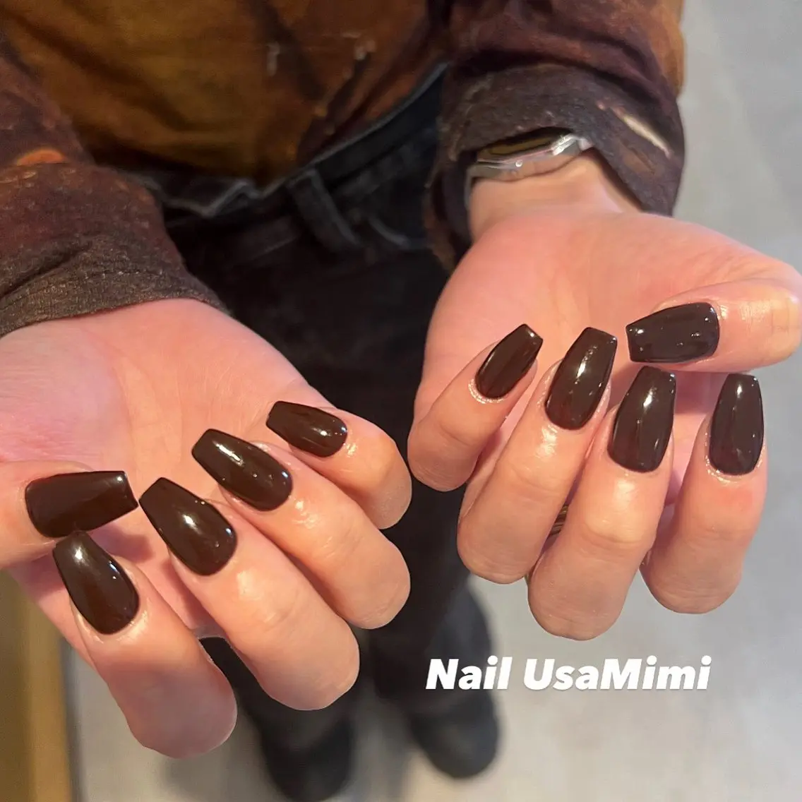 ネイル ジェルネイル マグネットネイル 持ち込み ワンカラーネイル パラジェル ハンドネイル 本町NailUsa Mimi RIKOのネイルデザイン