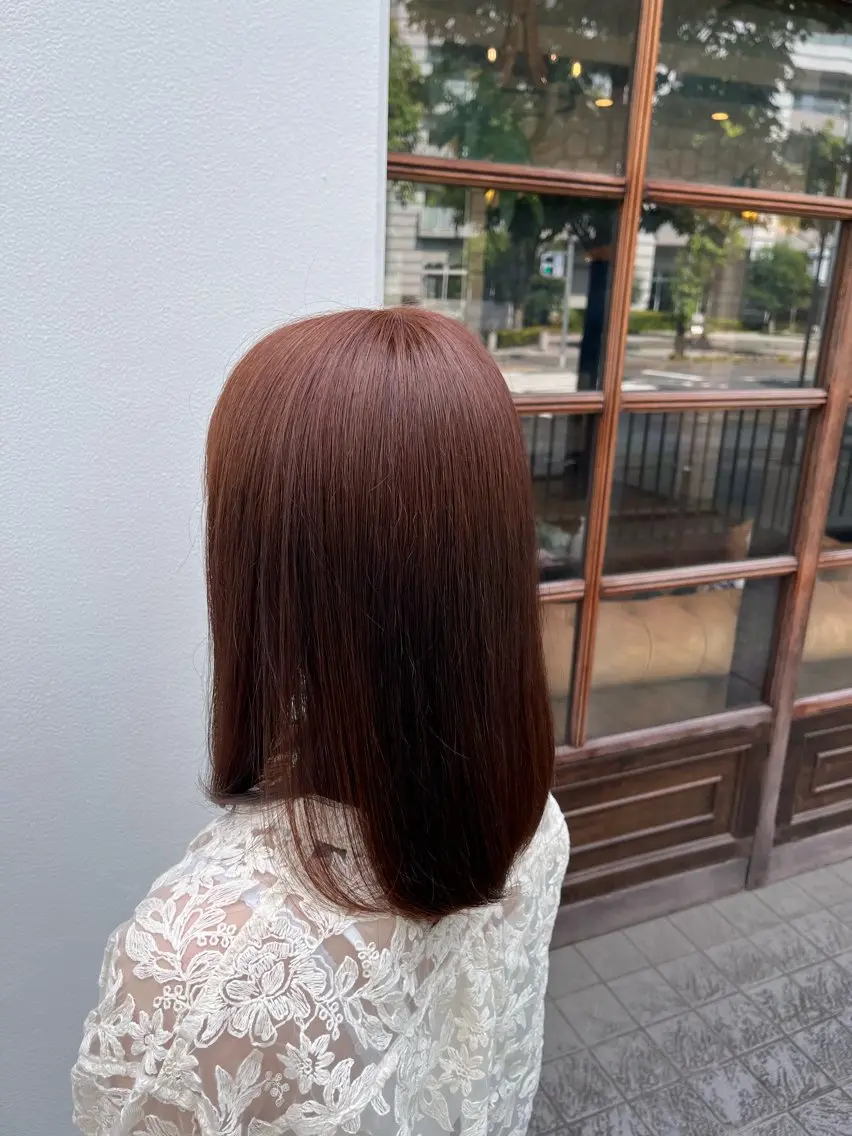 カラー ブラウンカラー ピンクカラー ヘアカラー 縮毛矯正／艶カラー アオキタイキのヘアスタイル