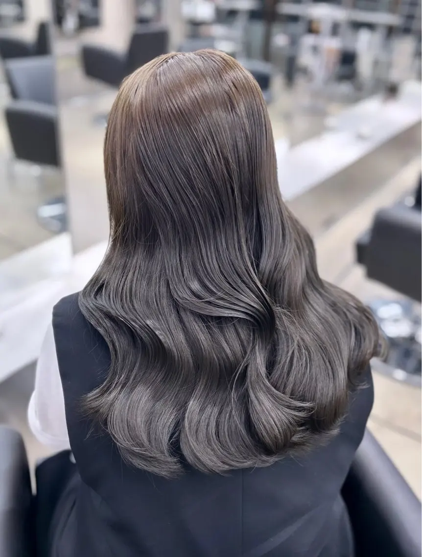 ロング カラー 透明感カラー 韓国風ヘア ヘアカラー トリートメント ヘアセット 渋谷/原宿♡PELE 縮毛矯正/ストレートのヘアスタイル