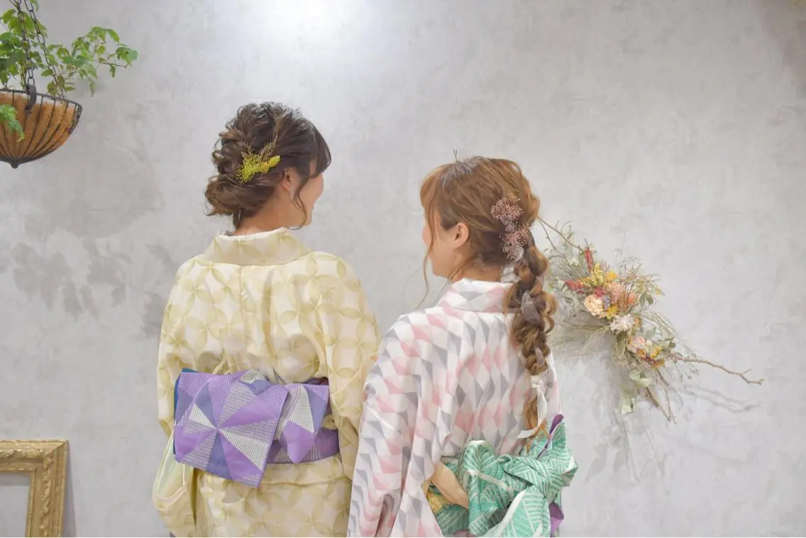 浴衣の着付け+ヘアセット👘🎇の写真