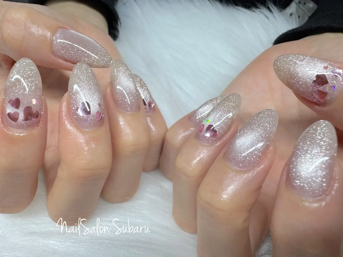 ネイル ハート ハンドネイル Nail Salon Subaruのネイルデザイン