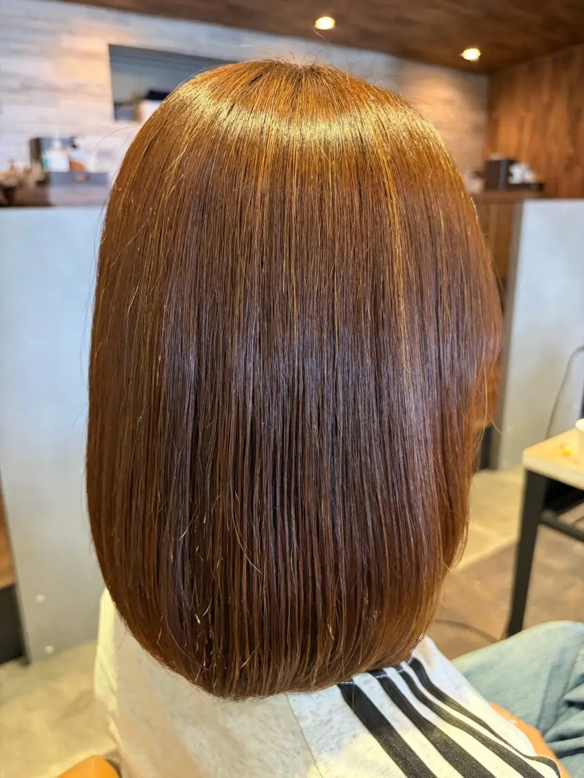 ミディアム カット ✨縮毛矯正モデル✨ RURUのヘアスタイル