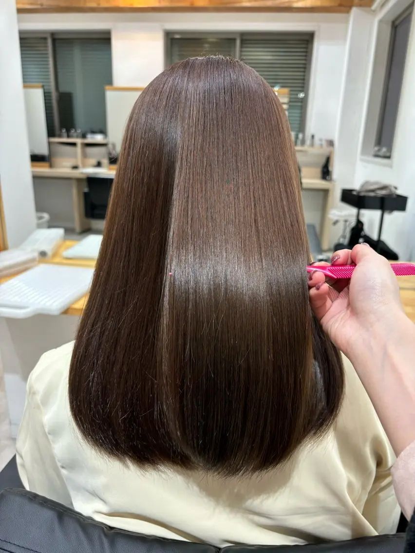 ミディアム カラー ベージュカラー 透明感カラー トリートメント カット トリートメント 🍒透明感カラー NO.1/ララ🍒のヘアスタイル