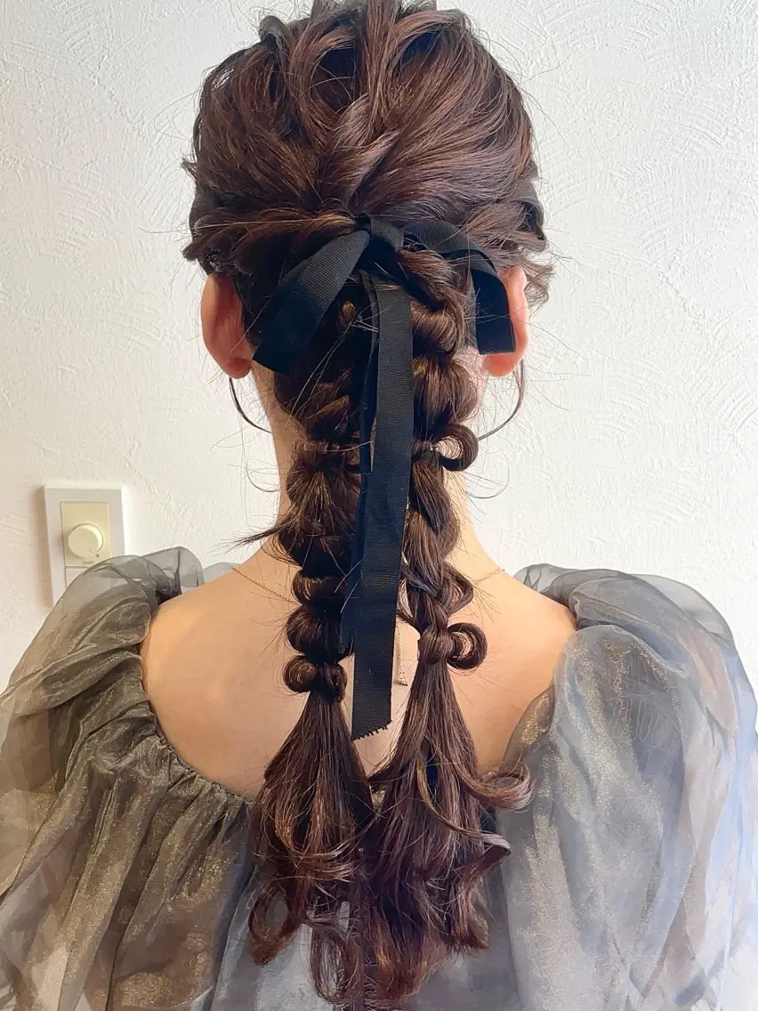 【7時30分から！何回でもok】ヘアアレンジ・ハーフアップ・まとめ髪・編みおろしetc【結婚式/おでかけ/推し活など】の写真