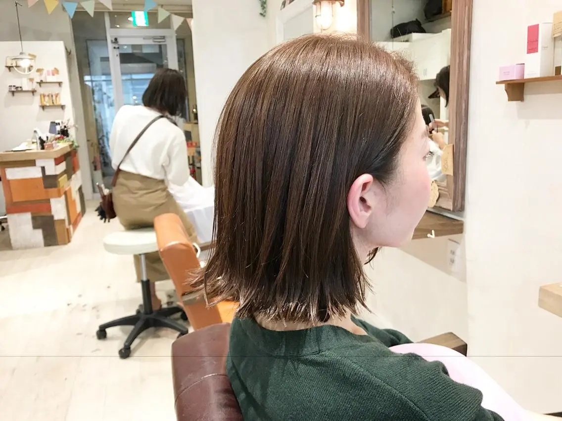 ショート カラー ボブ 外ハネヘア メンズ指名多数!! 田島史也のヘアスタイル