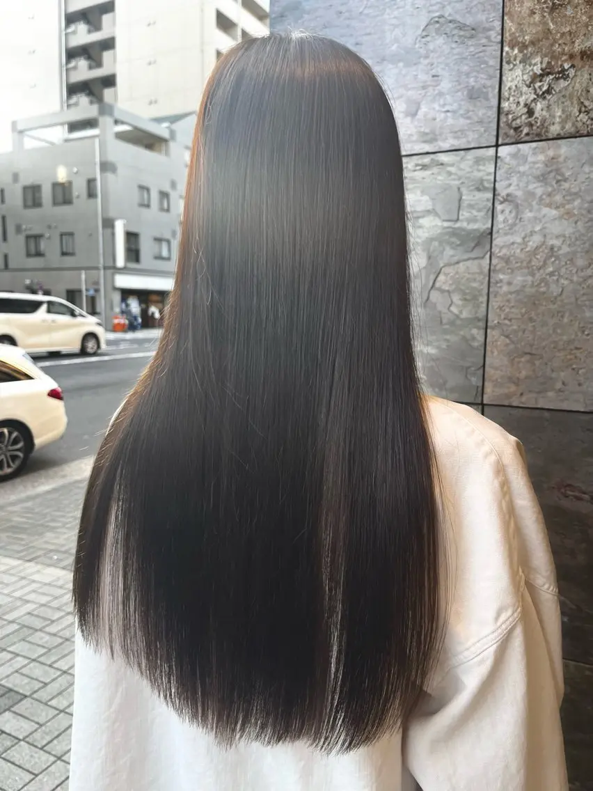 ロング カラー カット ヘアカラー トリートメント MAYU 💚森下のヘアスタイル