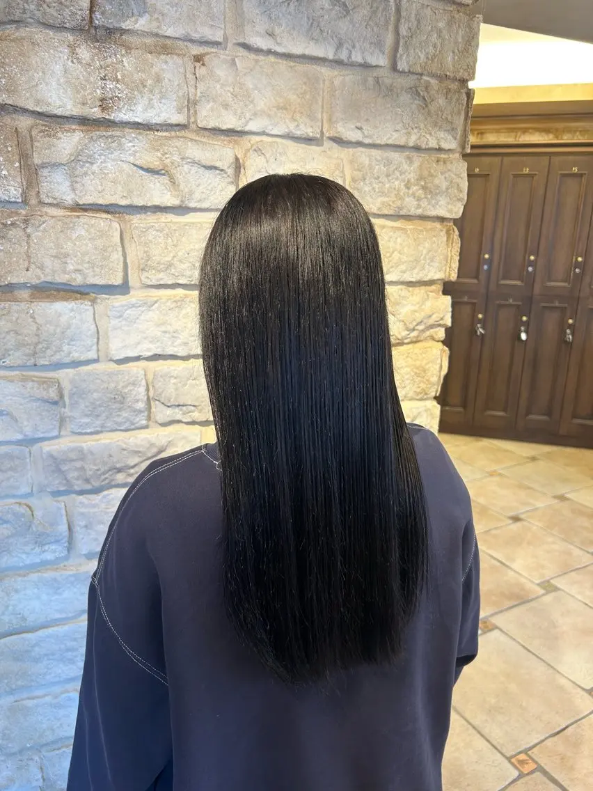 カラー アディクシーカラー 黒髪 玉寄 きらのヘアスタイル