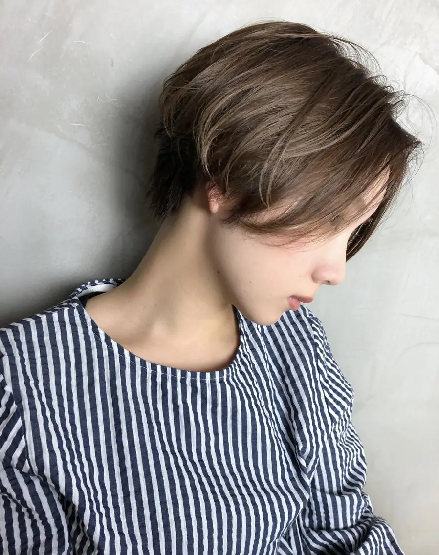 🔷明るい白髪染め🔷カット+カラー(白髪染め+ファッションカラー)+【グローバルミルボン】4stepトリートメント🔷の写真