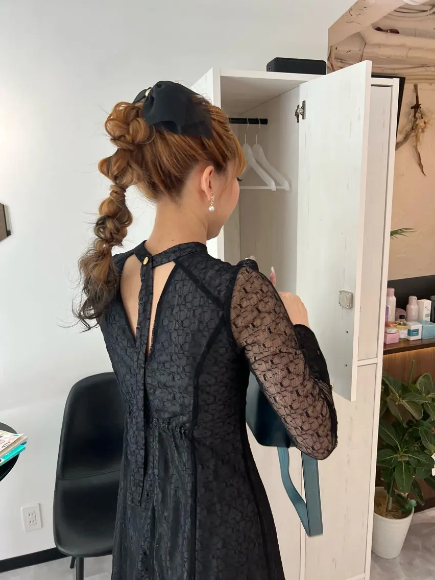 セミロング カラー ヘアアレンジ 「sumi」 AMIのヘアスタイル