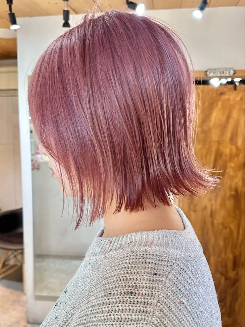 ミディアム カラー カット ヘアカラー トリートメント ブリーチダブルカラー 【koide】のヘアスタイル