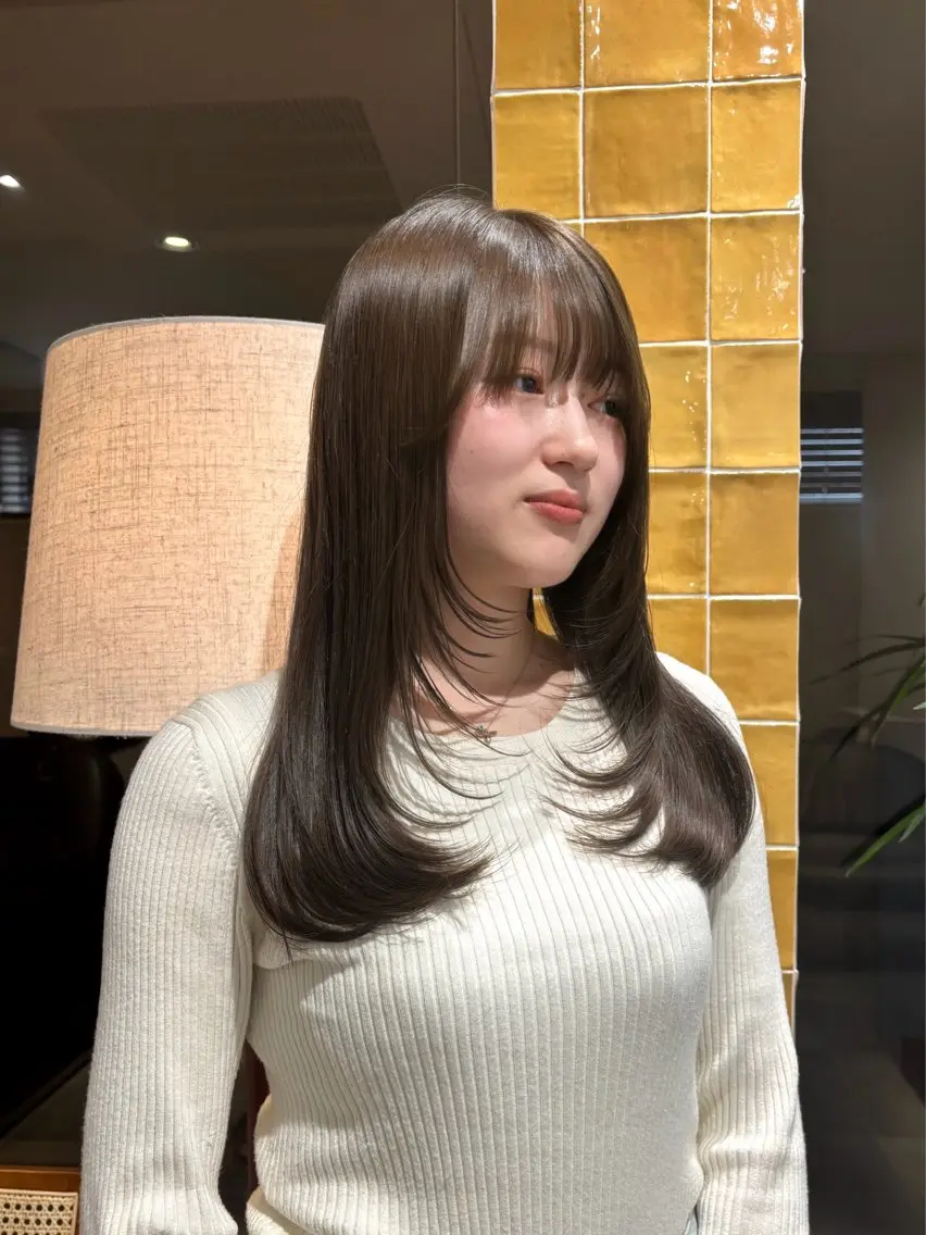 【髪にまとまりが欲しい方！❤️】ケアカラー＋髪質改善トリートメントの写真