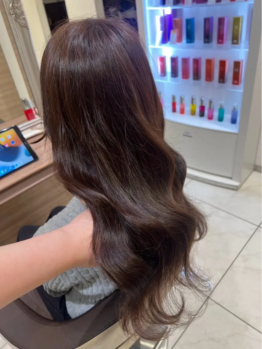 ロング ヘアカラー トリートメント chinatsu 渋谷/ハイトーンのヘアスタイル