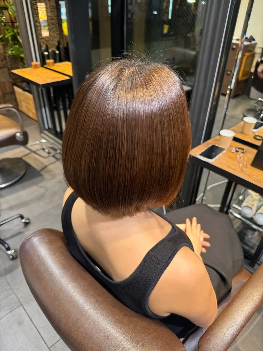 ショート パーマ MINX似合わせボブ 髪質改善/岩城槙乃介のヘアスタイル