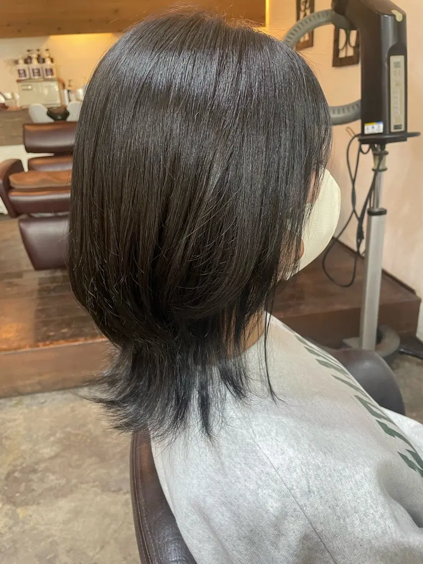 ミディアム Joliefille 高石店　かすみのヘアスタイル
