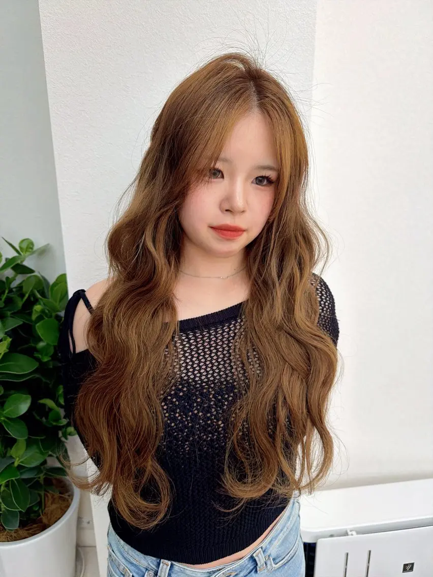 ロング カラー プルエクステ エクステ エクステ 原宿プルエクステ 🎀NENE🎀のヘアスタイル