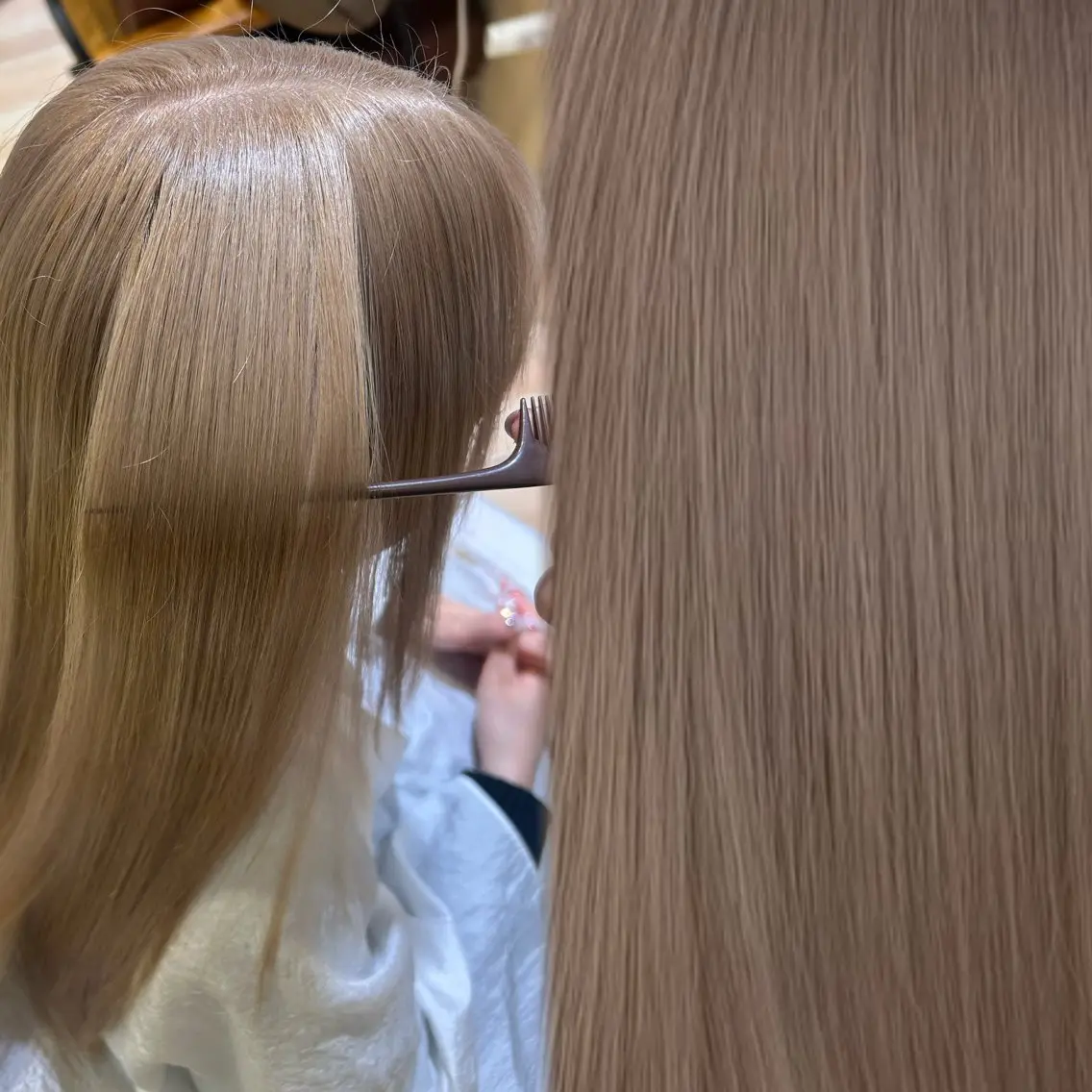 カラー ベージュカラー 透明感カラー ミルクティーベージュ 🎀natsuki /モテカラーのヘアスタイル