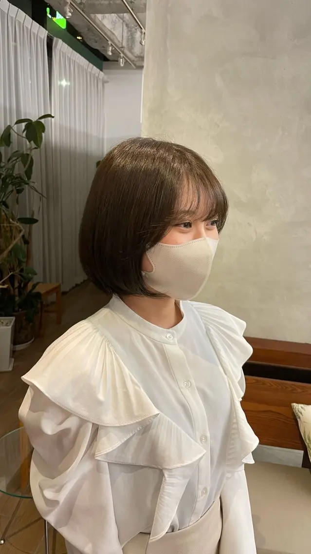 ショート カラー 透明感カラー グレージュ オリーブグレージュ オリーブグレー カットモデル募集🫧 Meiのヘアスタイル