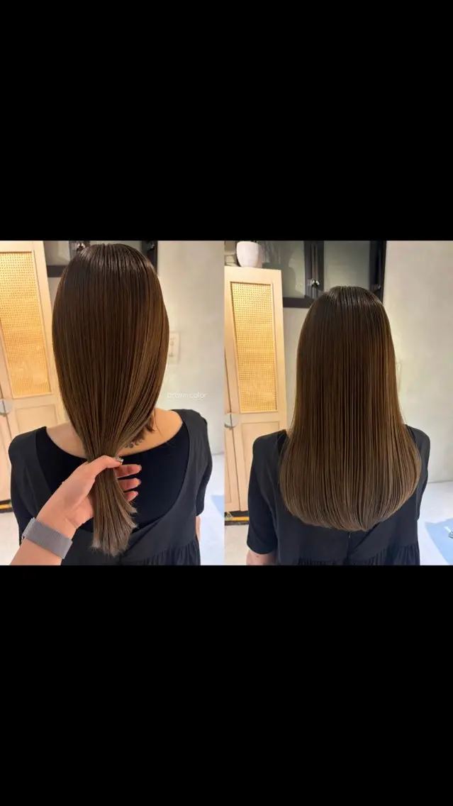 ロング カラー 透明感カラー ヘアカラー トリートメント ヘッドスパ 🪐透明感カラー/ カワクボ モネのヘアスタイル