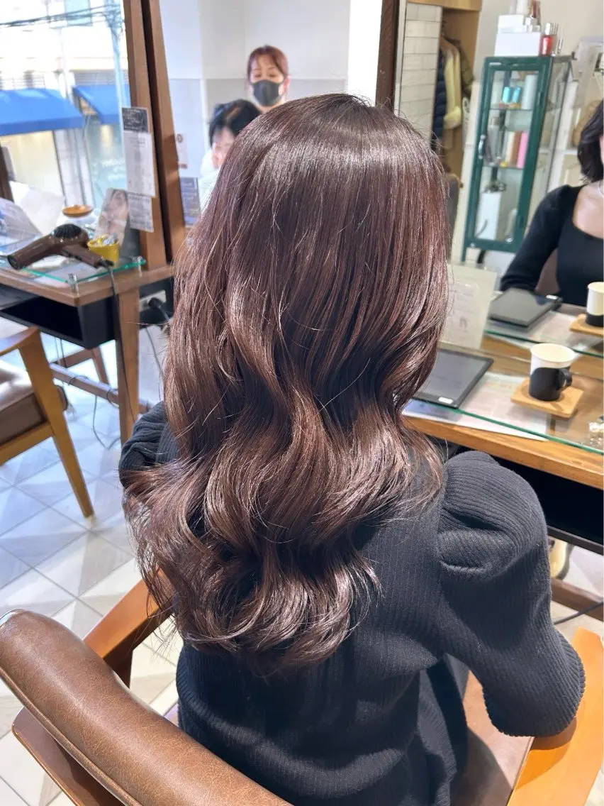 ロング カラー ヘアアレンジ カット ヘアカラー トリートメント 吉水 彩乃 /ボブ/艶感カラーのヘアスタイル