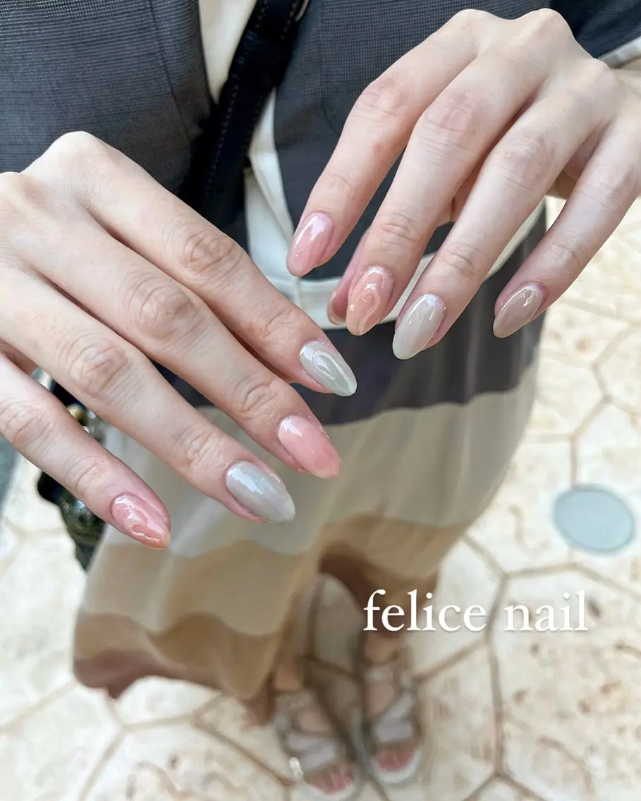 ネイル ジェルネイル ニュアンスネイル felice nailのネイルデザイン