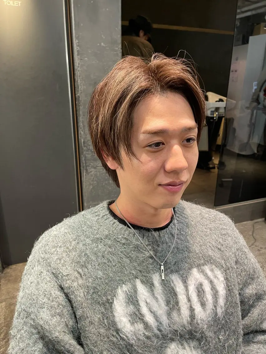 メンズ センターパート カット ヘアセット WELLY TO KYOメンズカットのヘアスタイル