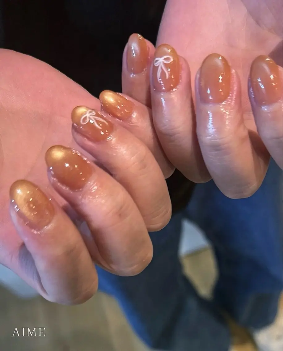 ネイル シンプルネイル ハンドネイル AIME (momo)のネイルデザイン