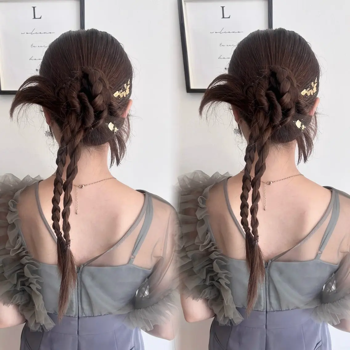 【ハートアレンジや装飾やり放題!】クリエイティブヘアセット🤍の写真