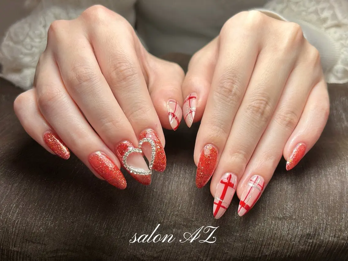 ネイル 長さ出し フットネイル フレンチネイル マグネットネイル ニュアンスネイル ハンドネイル salon AZのネイルデザイン