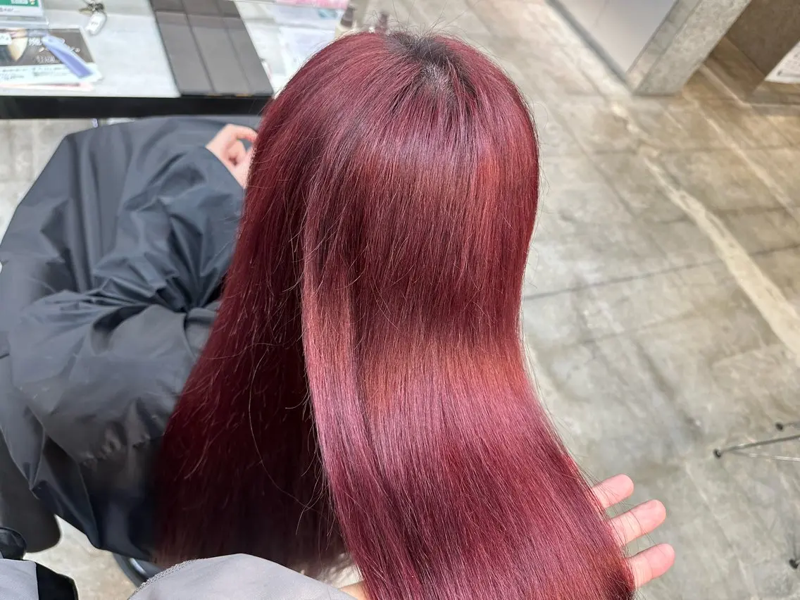ロング カラー レッドカラー 髪質改善/艶髪様 🍎豊田修太郎のヘアスタイル