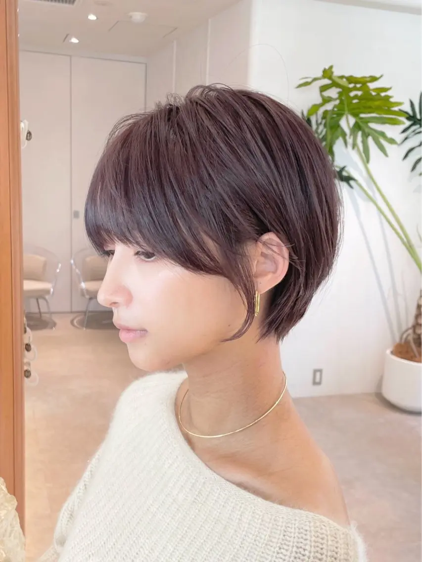 ショート カラー カット ヘアカラー トリートメント 田中航平/渋谷ボブ/ レイヤーボブのヘアスタイル