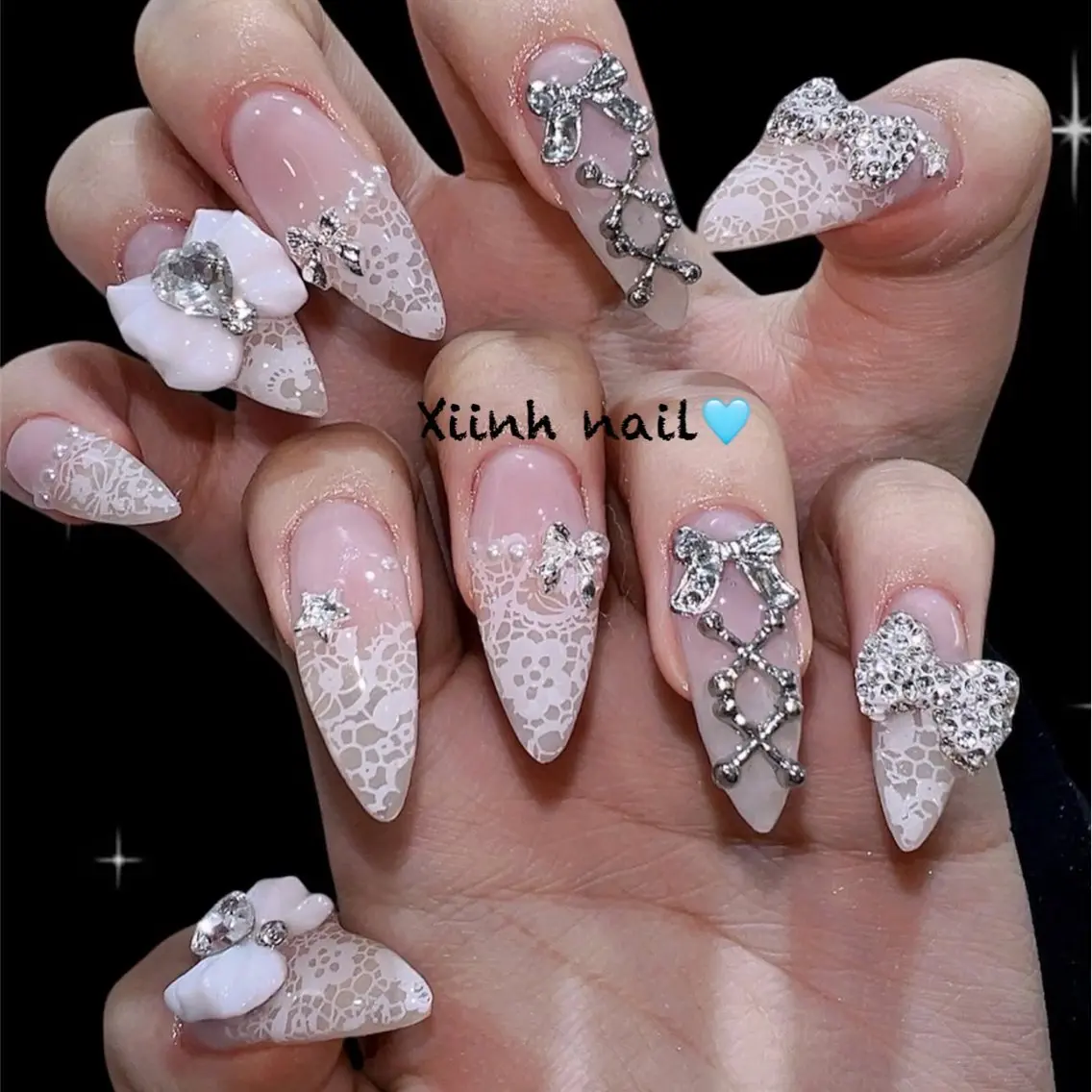 ネイル チークネイル 桜ネイル フットネイル フレンチネイル ジェルネイル XIINH NAIL SALONのネイルデザイン