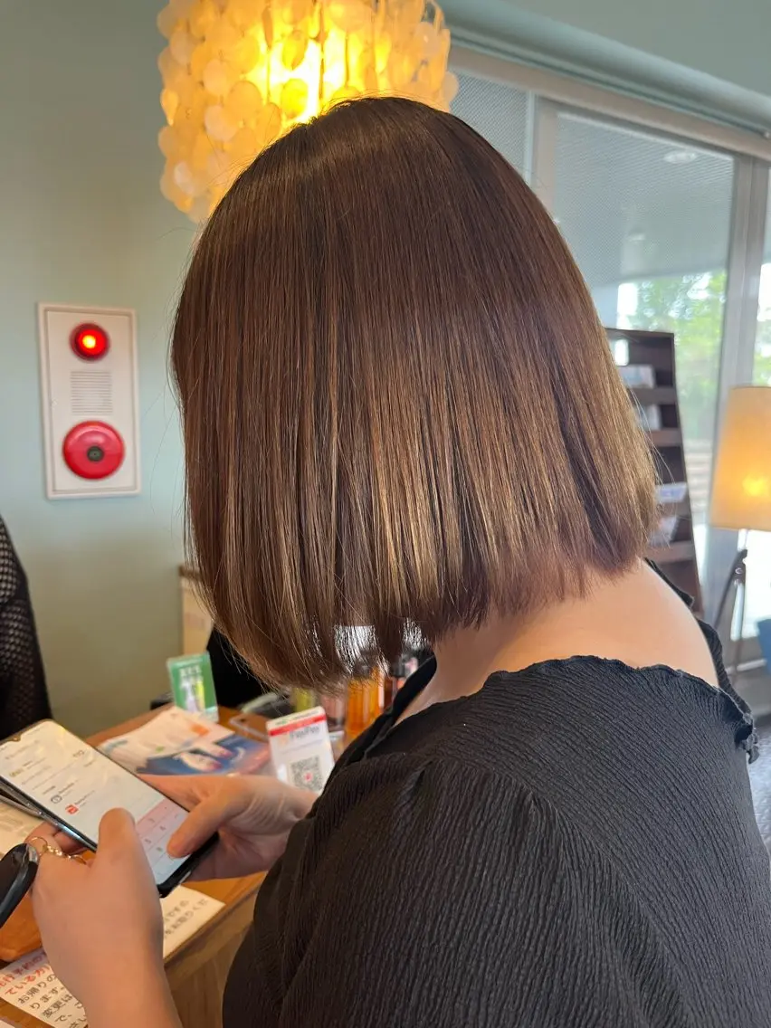 ショート カット 縮毛矯正 長南 やよいのヘアスタイル