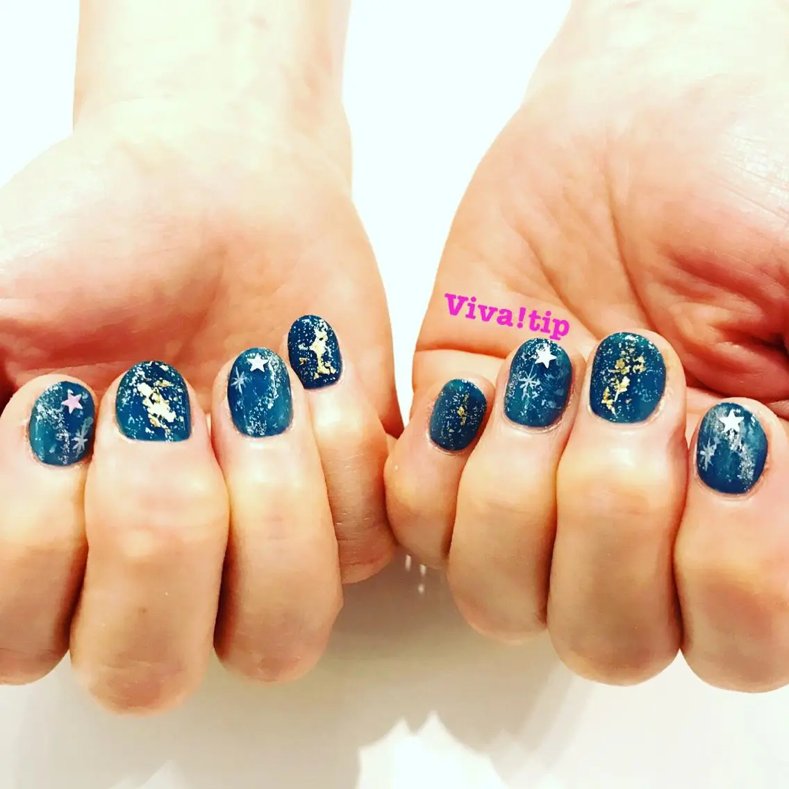 ネイル ネイビー Viva!tip ビバティップネイルのネイルデザイン
